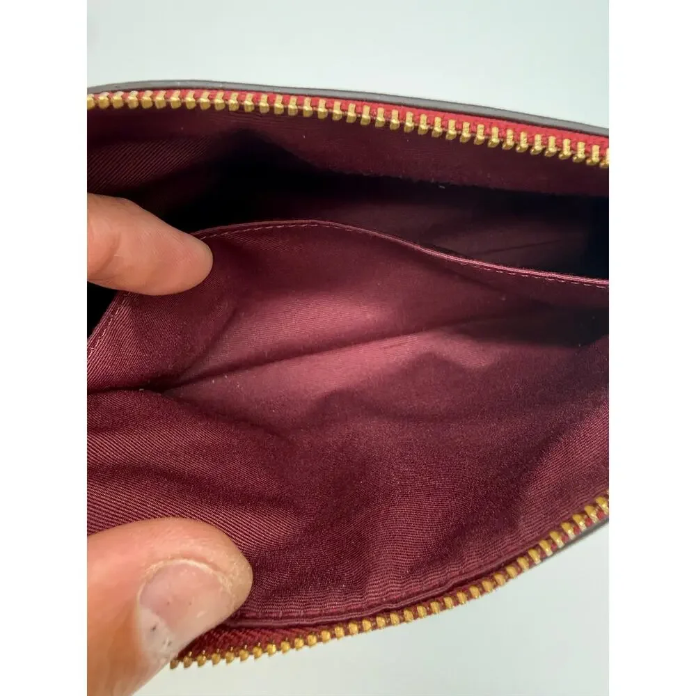 COACH Crossgrain Leather Cosmetic Case 17 / Travel Pouch Box Set